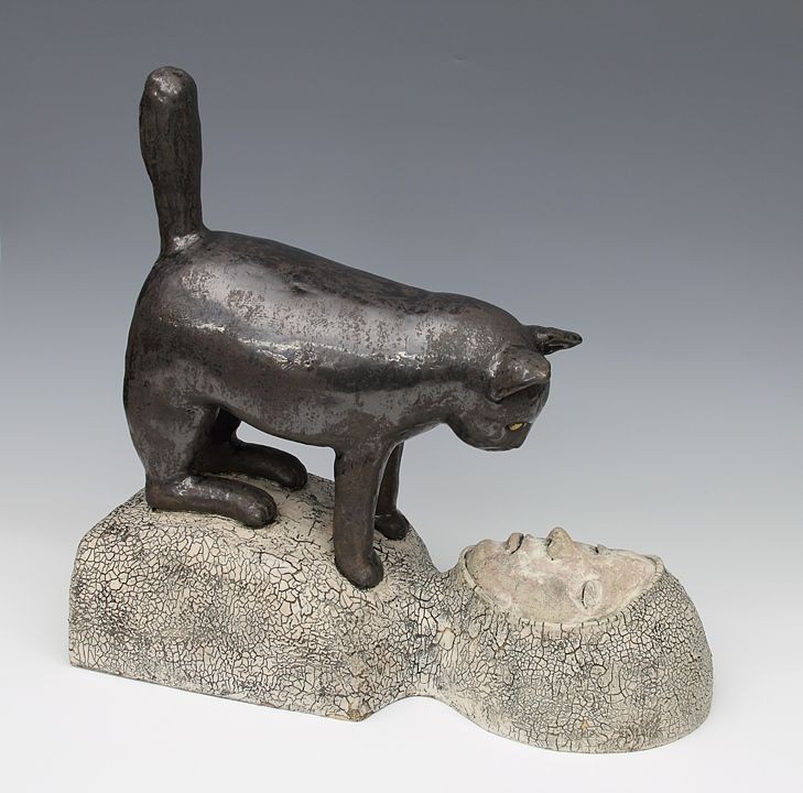 פסלי חיות מקרמיקה -חתולים:Troy Coulterman.